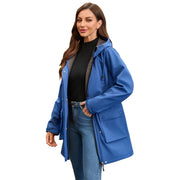 Autumn And Winter Soft Shell Jacket Women's Rain-proof Hooded Women's Raincoat
