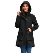 Autumn And Winter Soft Shell Jacket Women's Rain-proof Hooded Women's Raincoat